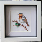 Embroidered Robin Frame