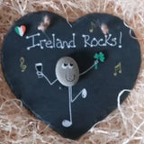 "Ireland" pebble art slates