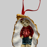 Oyster shell decorated tree decoration