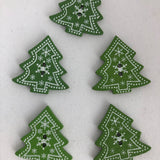 Christmas Tree wooden Button