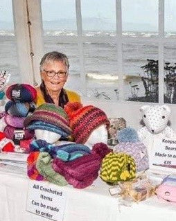 Brenda Leary, scrumbly creations, handmade crochet items, memory bears