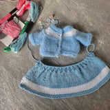 Knitted Bunny in a Blue Suit