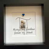 Always my Grandson Pebble Art Frame