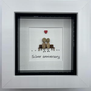 Anniversary Pebble Art by Simply Mourne