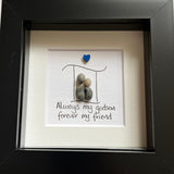 Always my Godson Pebble Art Frame