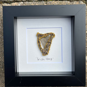 Irish Harp Pebble Art by Simply Mourne