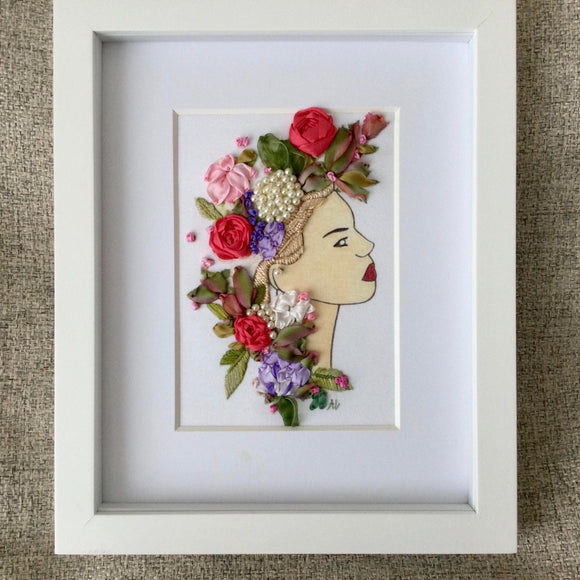 Flora, silk ribbon embroidery frame