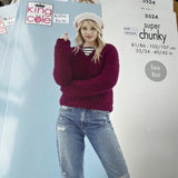 Knitting Patterns for Ladies super Chunky 5196