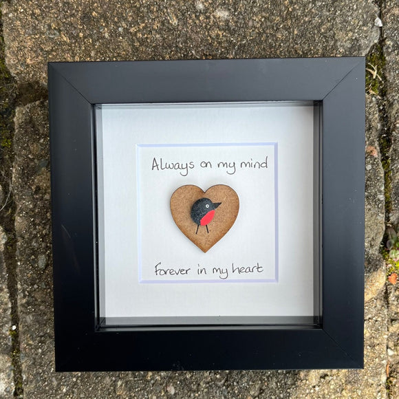 Always on my mind Pebble Art Frame by Simply Mourne