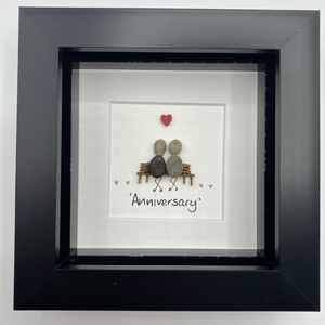 Anniversary Pebble Art by Simply Mourne