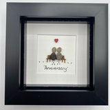 Anniversary Pebble Art by Simply Mourne