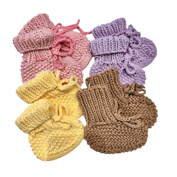 Hand knitted Baby Booties