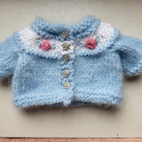 Knitted Bunny in a Blue Suit