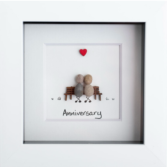 Anniversary Pebble Art by Simply Mourne