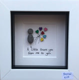 Thank you frame pebble art