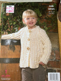 Knitting Pattern for Children Aran King Cole 3098