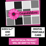 "Congratulations" greeting card to download