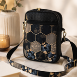 Crossbody bag with beehive design by Happy Pearl Craft Shop