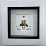Anniversary Pebble Art by Simply Mourne