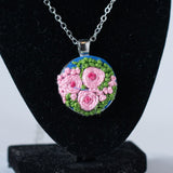 Silk Ribbon Embroidered Pendants