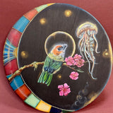 Enchanted Worlds - Original Wood Slice Art by Tree Angle Studio
