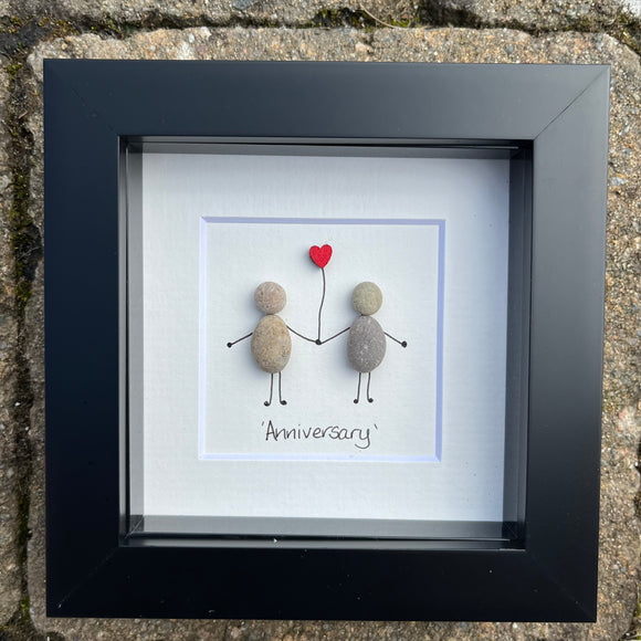 Anniversary Pebble Art by Simply Mourne