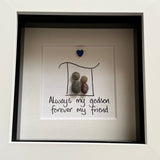 Always my Godson Pebble Art Frame