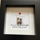 Always my Granddaughter Pebble Art Frame