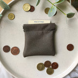 Leather coin pinch purses