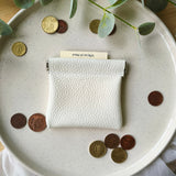Leather coin pinch purses