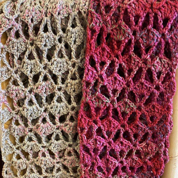 Hand Crochet Merino Blend Scarves by Mona Handicrafts