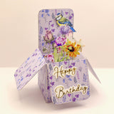 Folding Box of Flowers - Happy Birthday