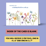 Blooms of Joy - Happy Birthday Greeting Card to download