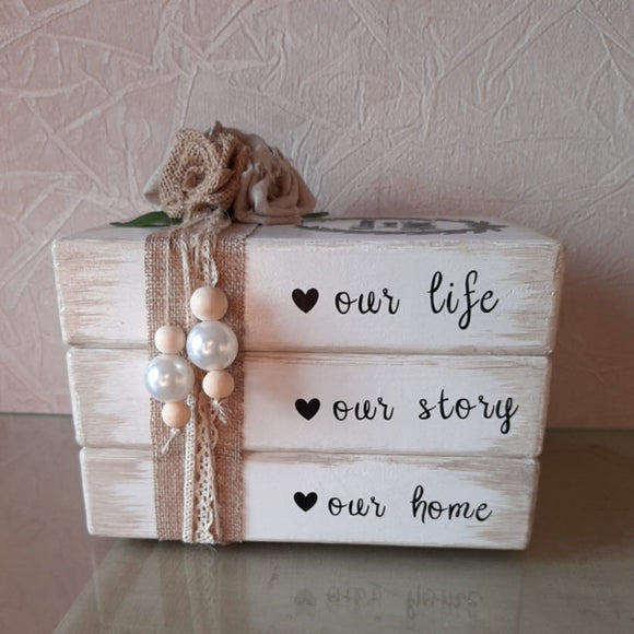 Stacked Books Home Decor