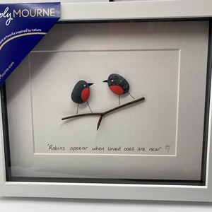 Robins appear when loved ones are near pebble frame