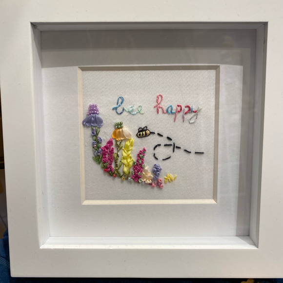 Bee Happy Silk Ribbon Embroidery Frame