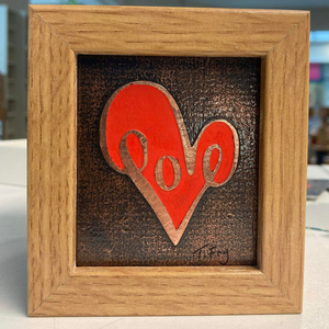 Copper Art Love Heart Frame