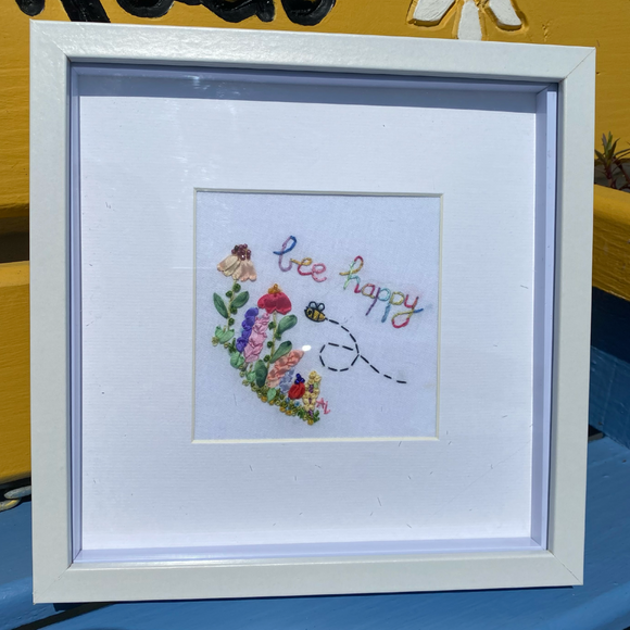 Bee Happy Silk Ribbon Embroidery Frame