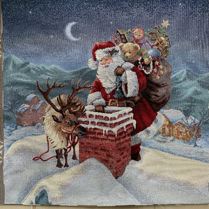 Santa cushion tapestry panel