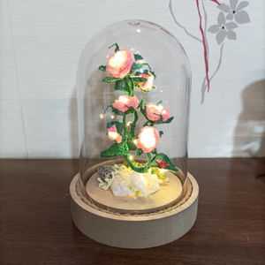crochet lily glower lamp handmade amigurumi gift