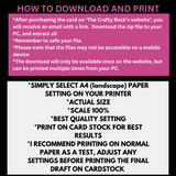 "Congratulations" greeting card to download