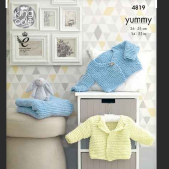 Knitting Pattern for Baby King Cole 4819