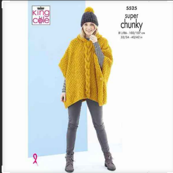 Ladies Knitting Pattern Super Chunky 5525