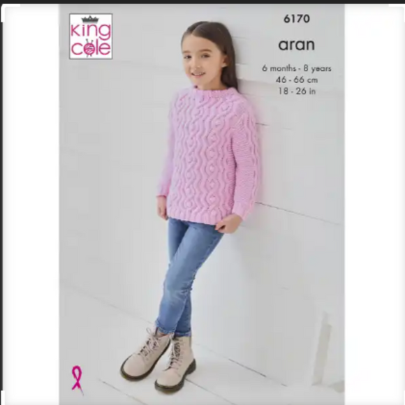 Knitting Pattern for Child, Sweater, Cardigan and Waistcoat 6170