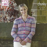 Ladies Sweater and Cardigan Knitting Pattern Chunky 5316