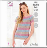 Crochet Pattern Ladies Top and Cardigan 5504