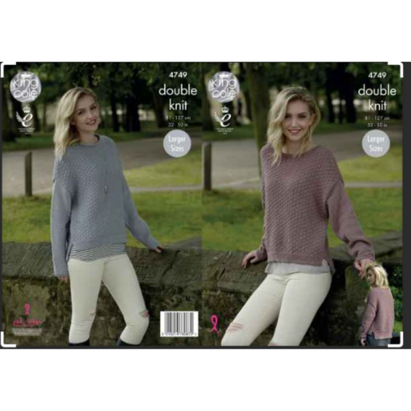 Ladies Knitting Pattern DK 4749
