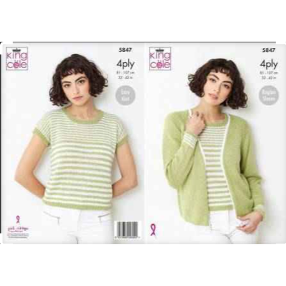 Ladies Knitting pattern 4 ply 5490