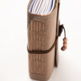 Reclaimed Leather A6 Journal - Handmade Suede -Lined Notebook