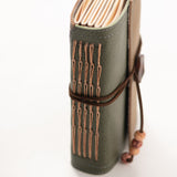 Reclaimed Leather A6 Journal - Handmade Suede -Lined Notebook